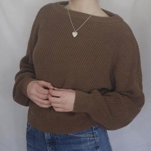 brown brandy melville sweater size S/M
